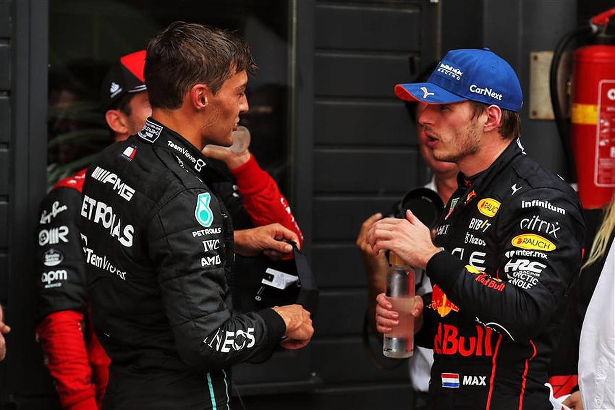 George Russell, Max Verstappen